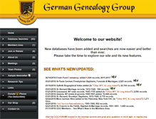 Tablet Screenshot of germangenealogygroup.com